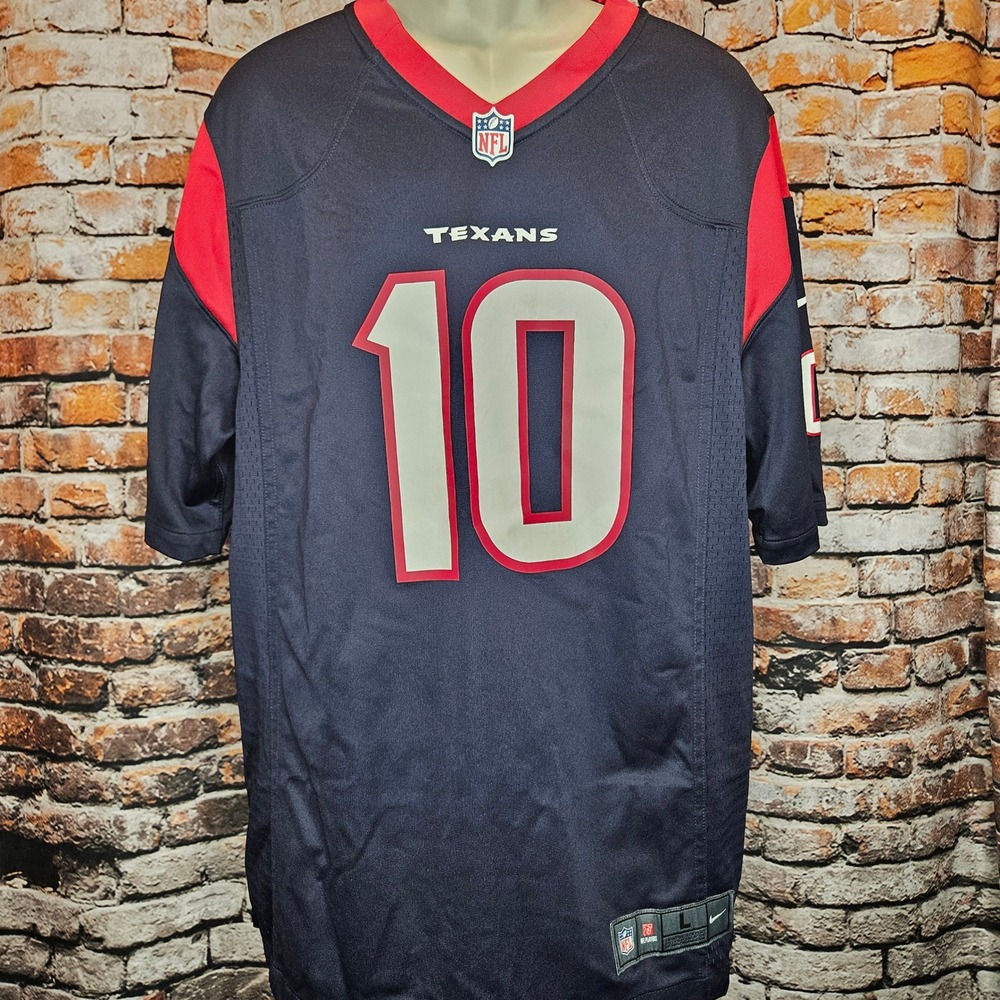 Nike Houston Texans DeAndre Hopkins #10 Game Jersey Mens Large Navy Blue NWOT